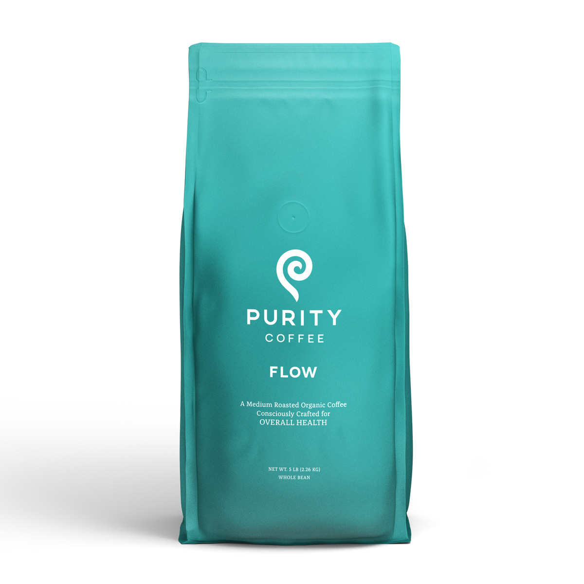 Purity Coffee Organic Mold Free Flow Medium Roast Whole Bean Coffee, 5lb