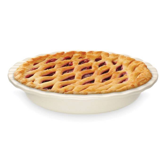 HIC - Harold Import Co. - 9.5" Ceramic Pie Plate with Scalloped Rim