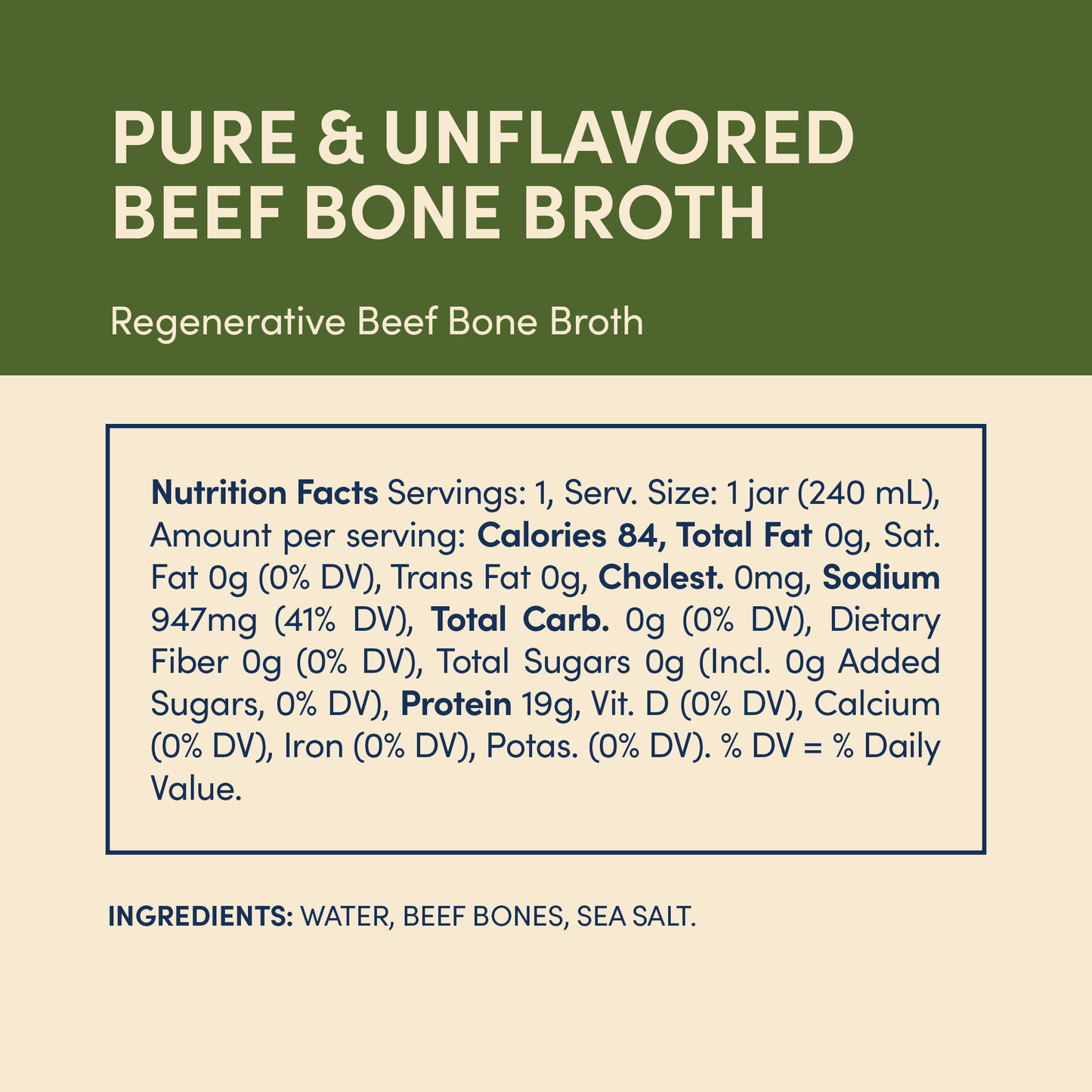 Fond Regenerative Regenerative Grass-fed Beef Bone Broth, 14oz