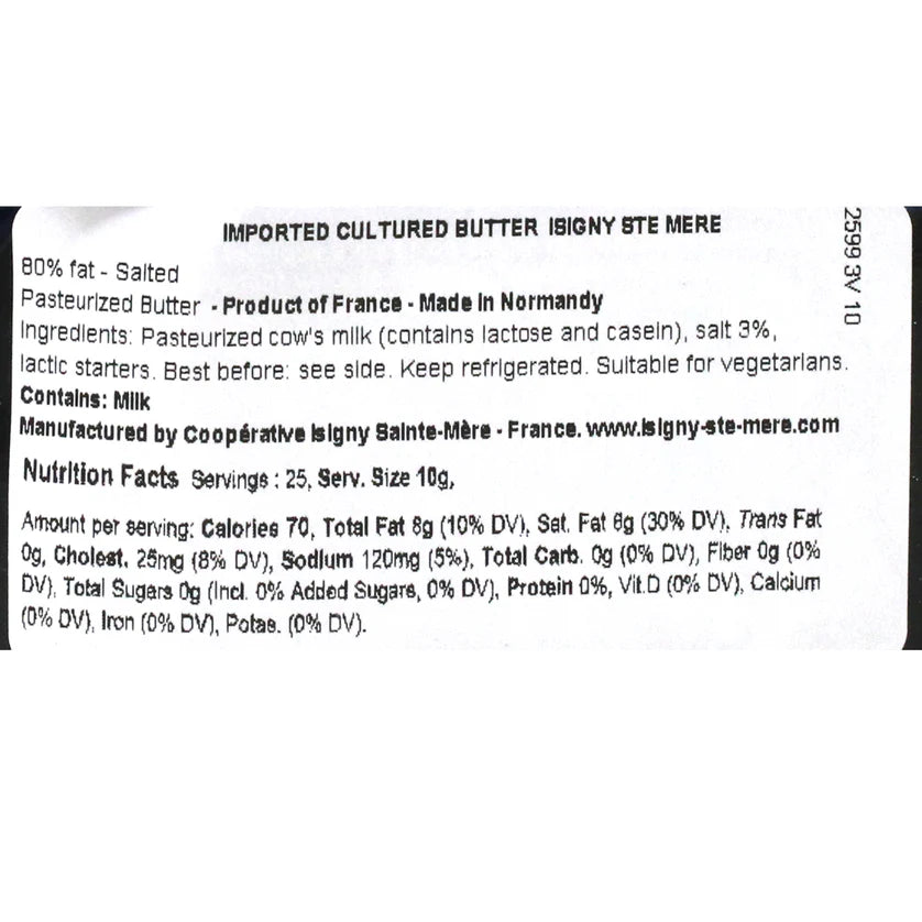 Isigny Beurre, Salted Butter, 250g
