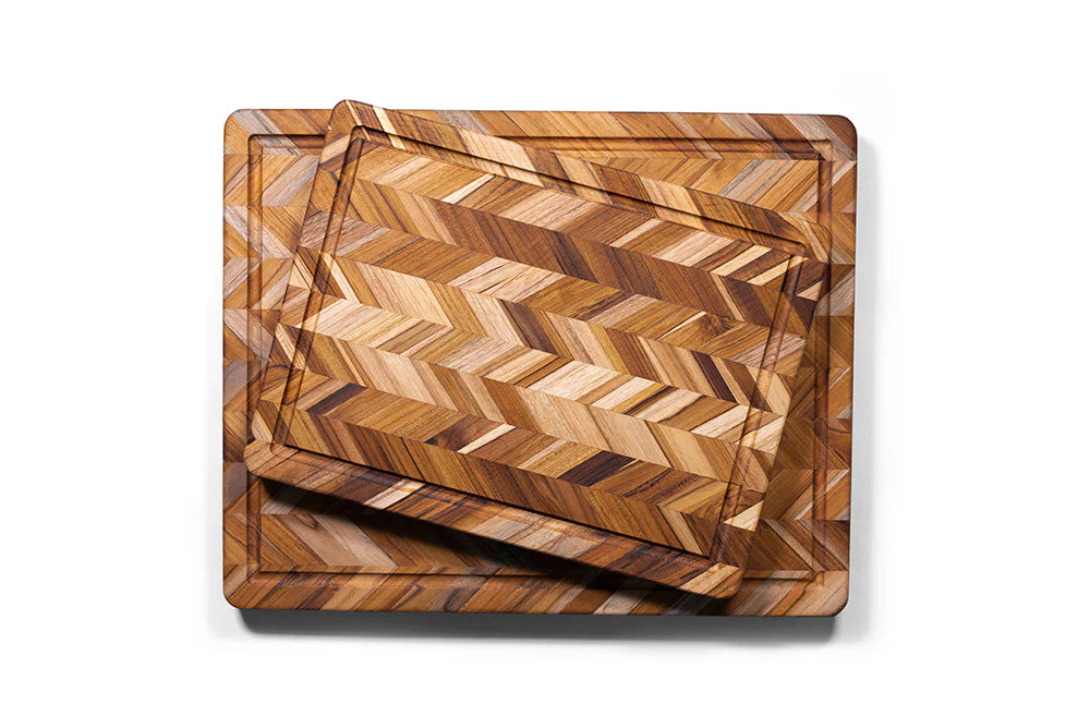 Teakhaus Herringbone Cutting Board w/Juice Canal