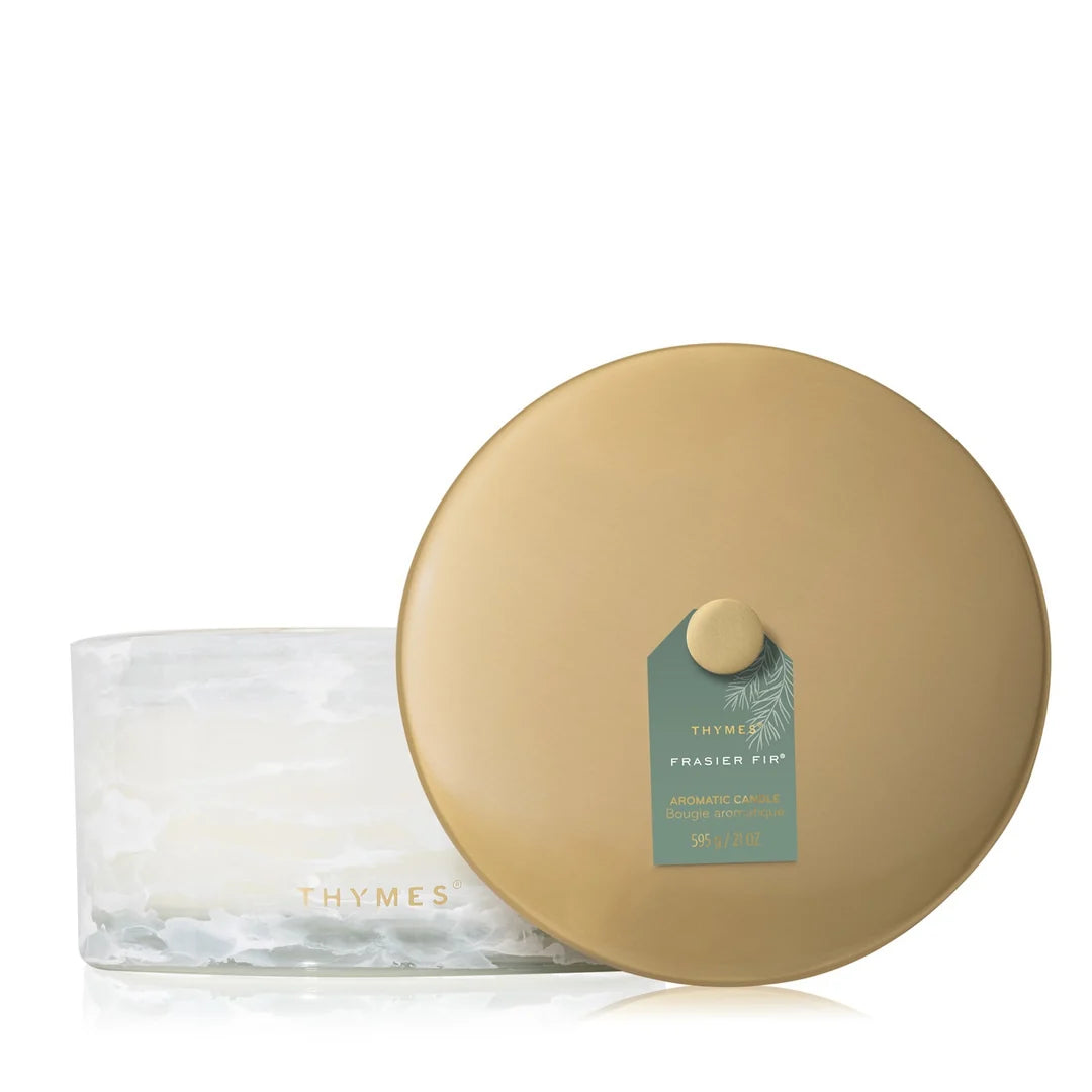 Thymes Fraiser Fir Tidings 4 Wick Candle, 21oz
