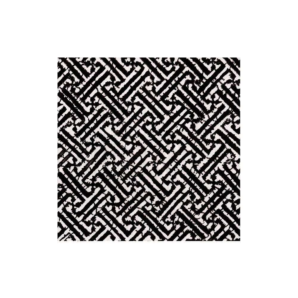 Caspari Fretwork Black Cocktail Napkins, Set of 20