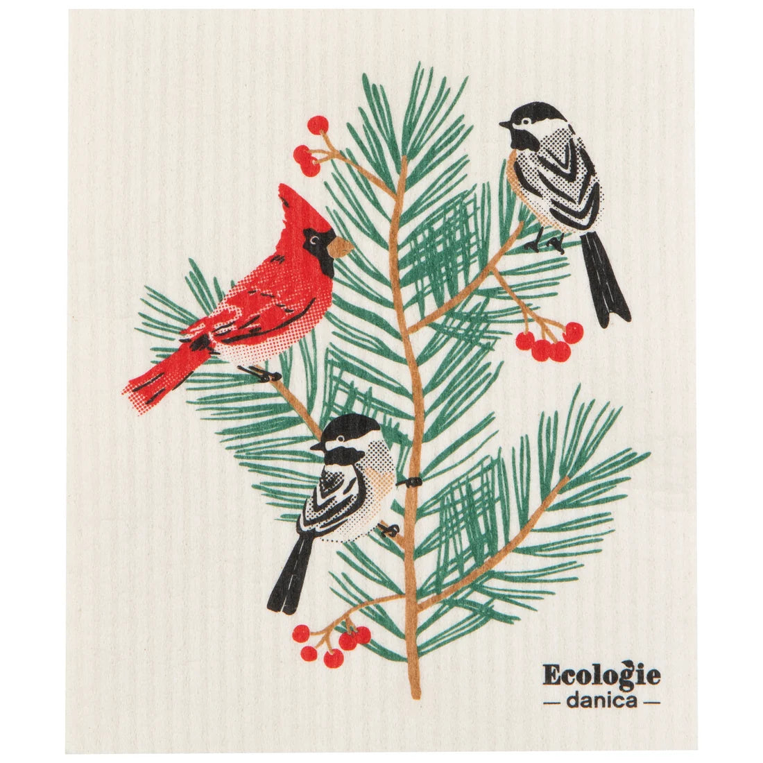 Birds & Boughs Swedish Dishcloth