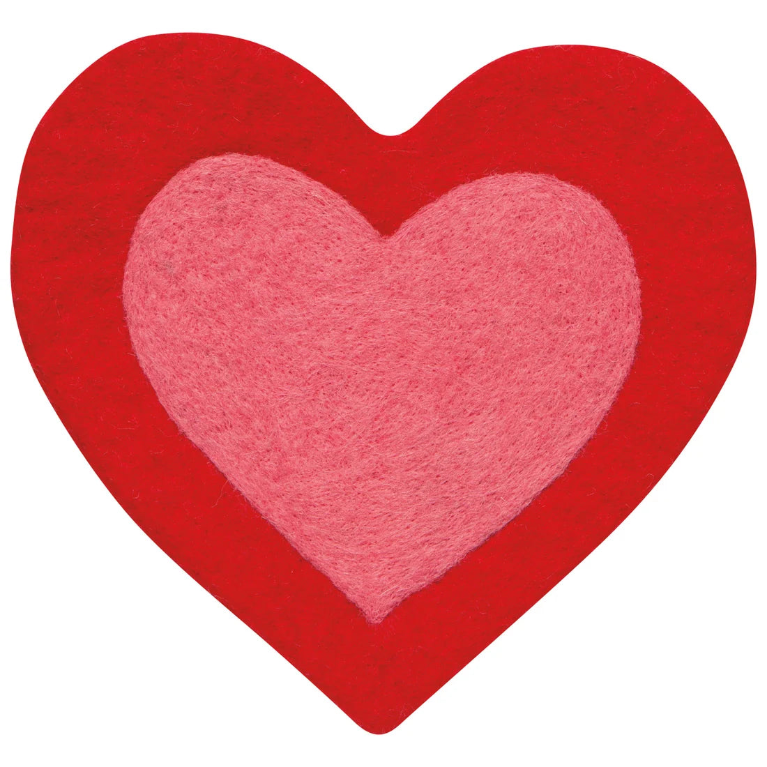 Felted Wool Trivet Heart