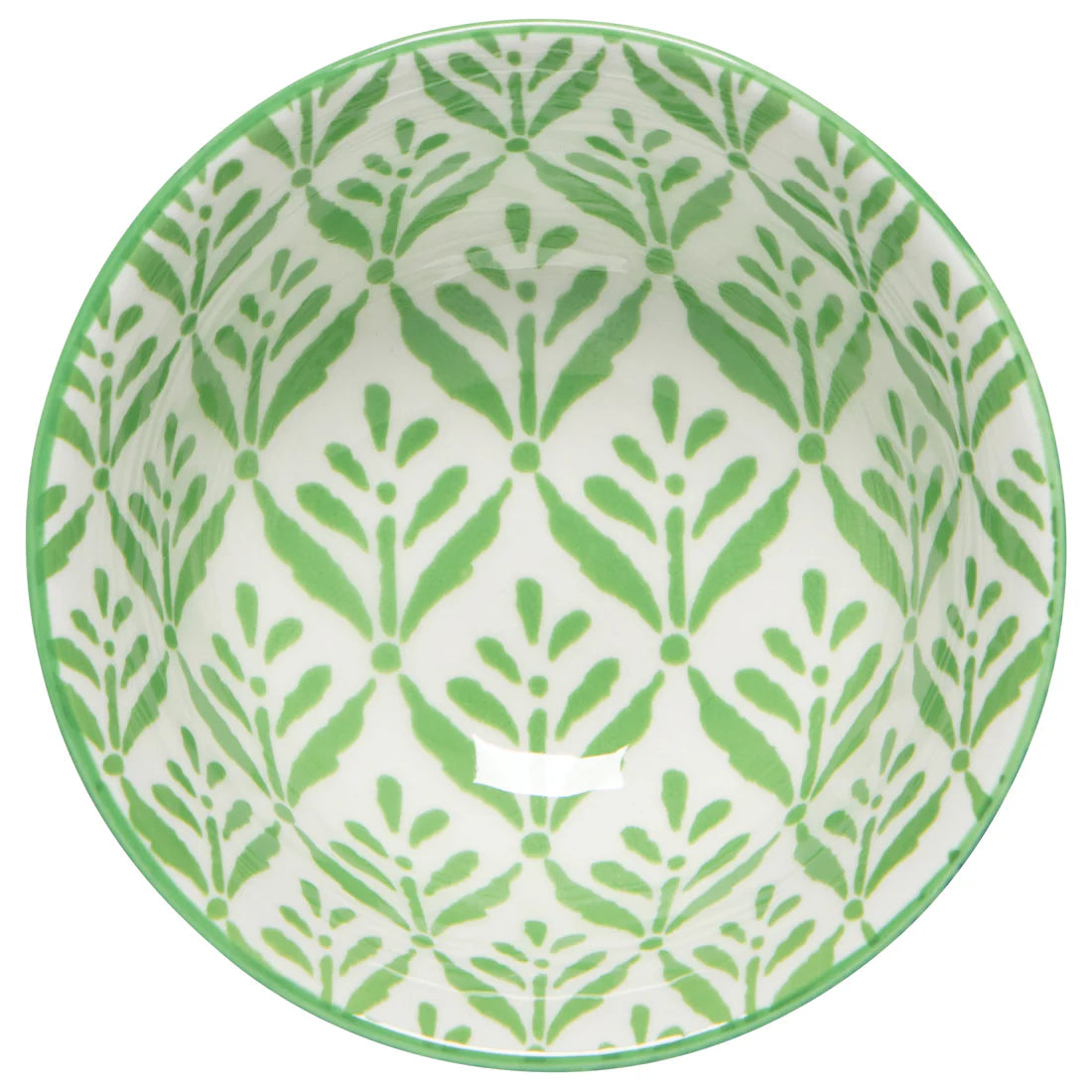 Green Leaf Stamped Bowl, 3.5”