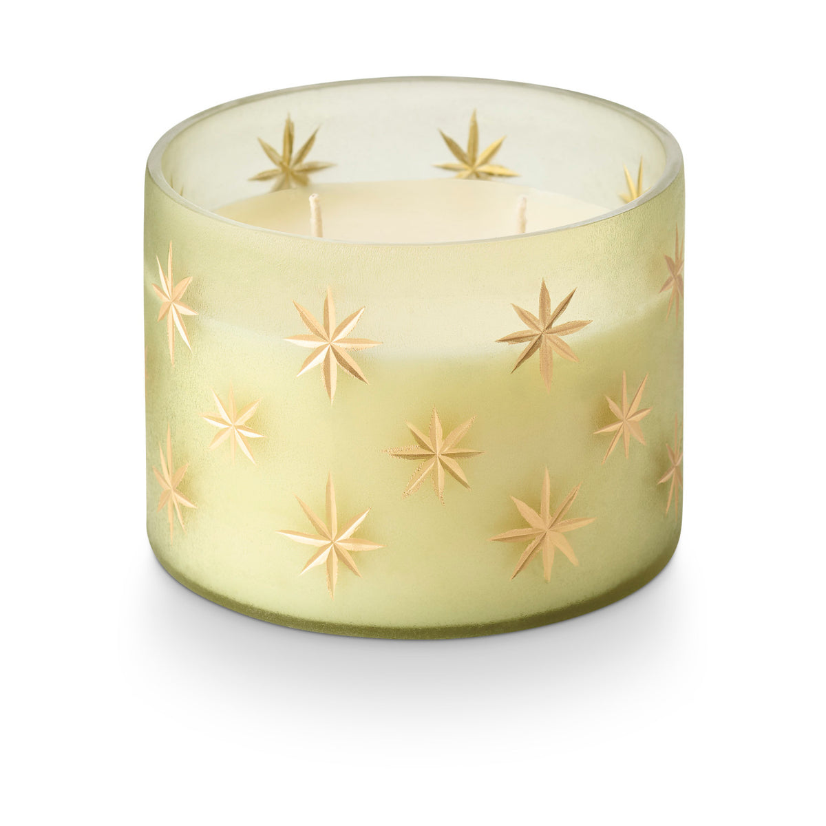Illume Balsam & Cedar Frosted Star Glass Candle