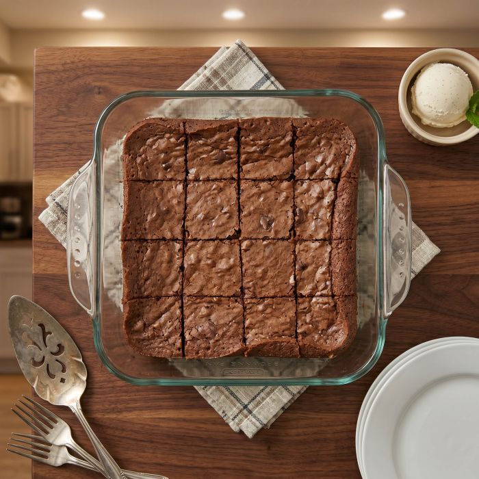 Mrs. Anderson Glass Brownie Pan