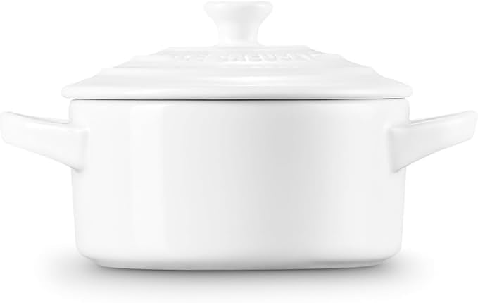 Le Creuset Mini White Round Cocotte - 24oz