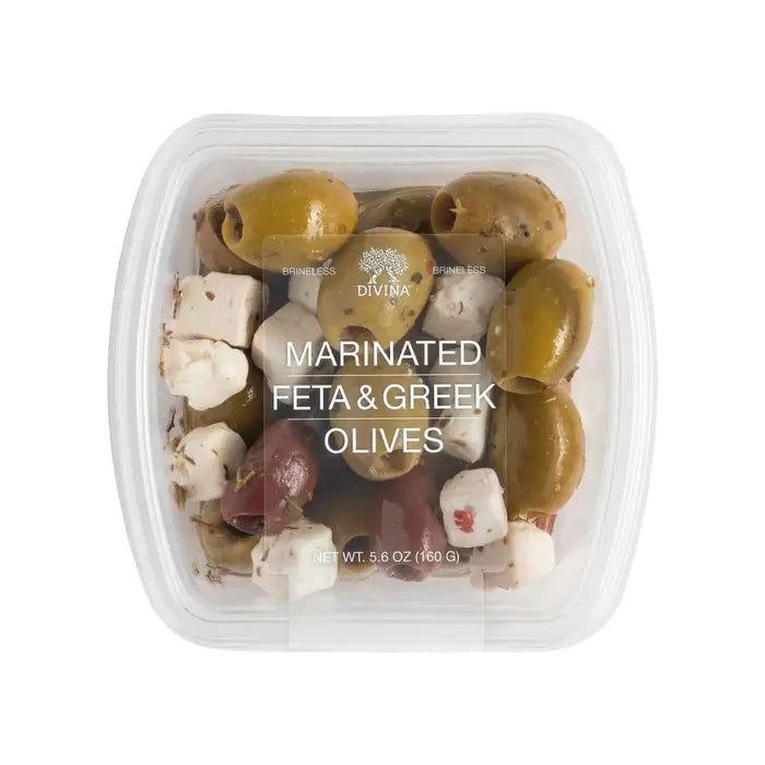 Divina Greek Olive Mix With Marinated Feta, 5.6oz