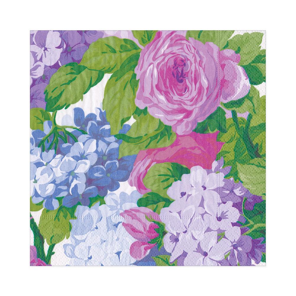 Caspari English Chintz Cocktail Napkins, Set of 20
