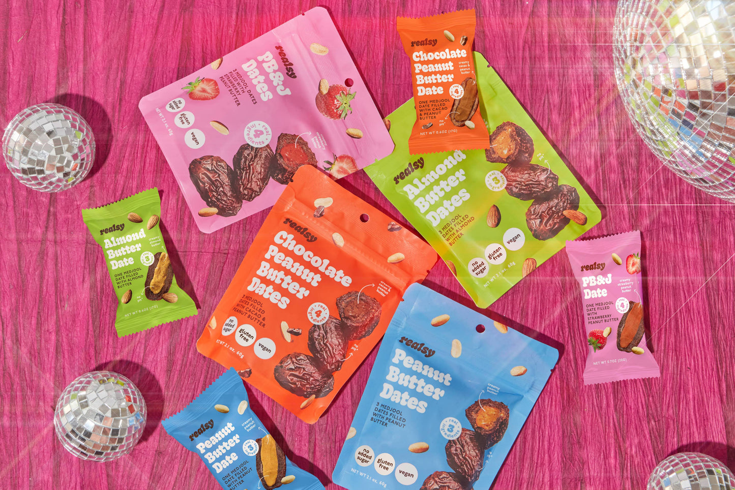 realsy - Peanut Butter Filled Medjool Date Snack Packs - 10 unit/case