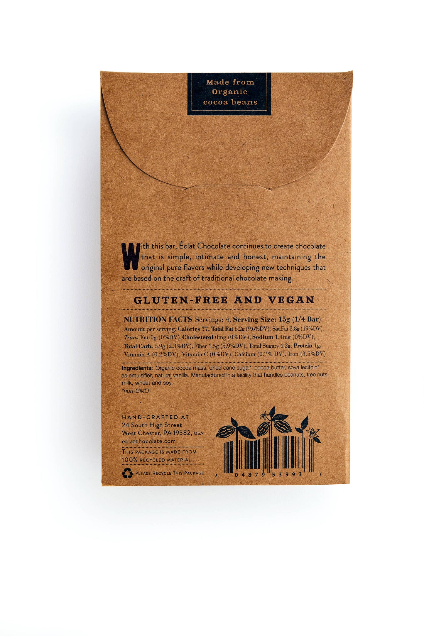 Éclat Chocolate Organic Dark Chocolate Bar