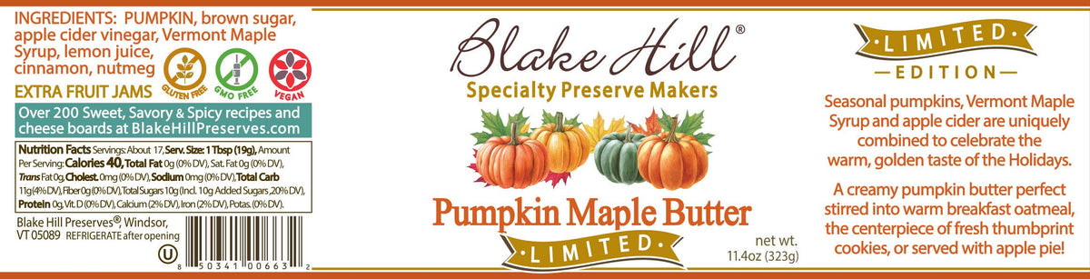 Blake Hill Preserves Pumpkin Maple Butter