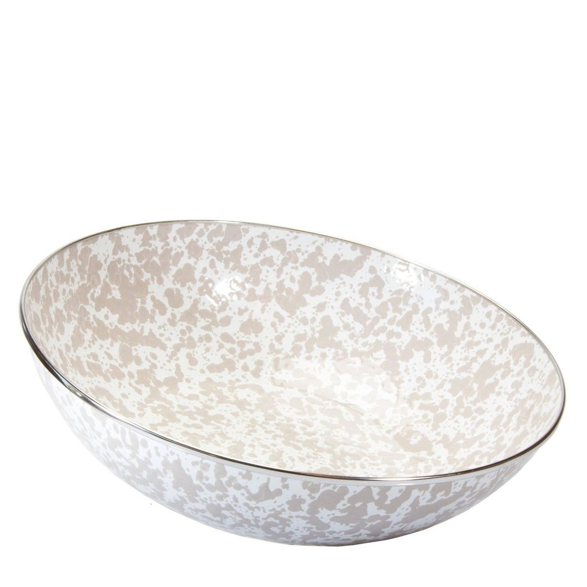 Crow Canyon Home - Golden Rabbit Enamelware Swirl Catering Bowl