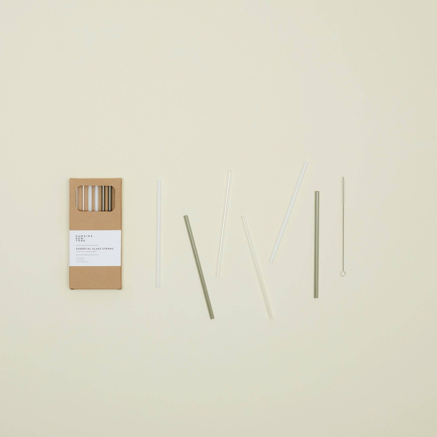 Hawkins New York - ESSENTIAL GLASS STRAWS - SET OF 6