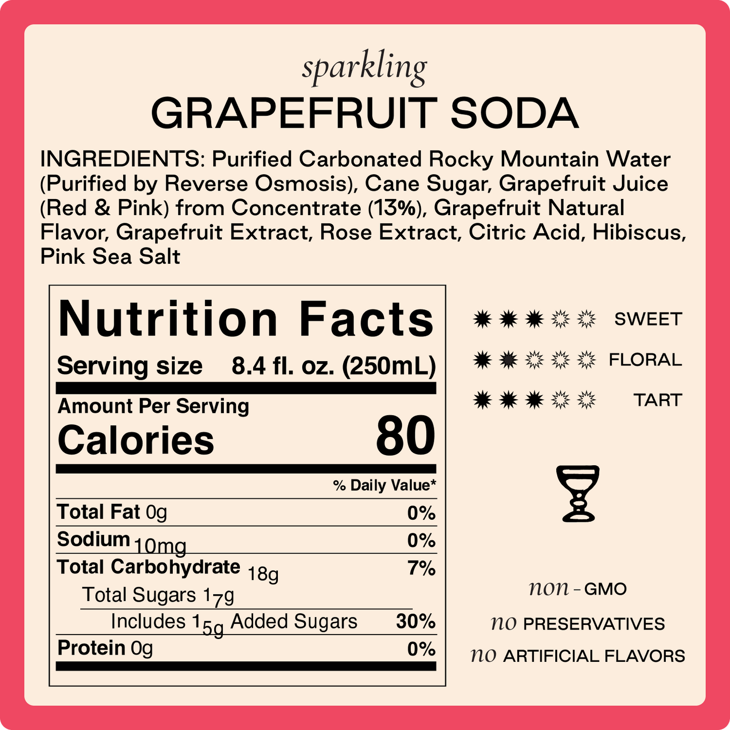 Strongwater Grapefruit Soda, 4 Pack