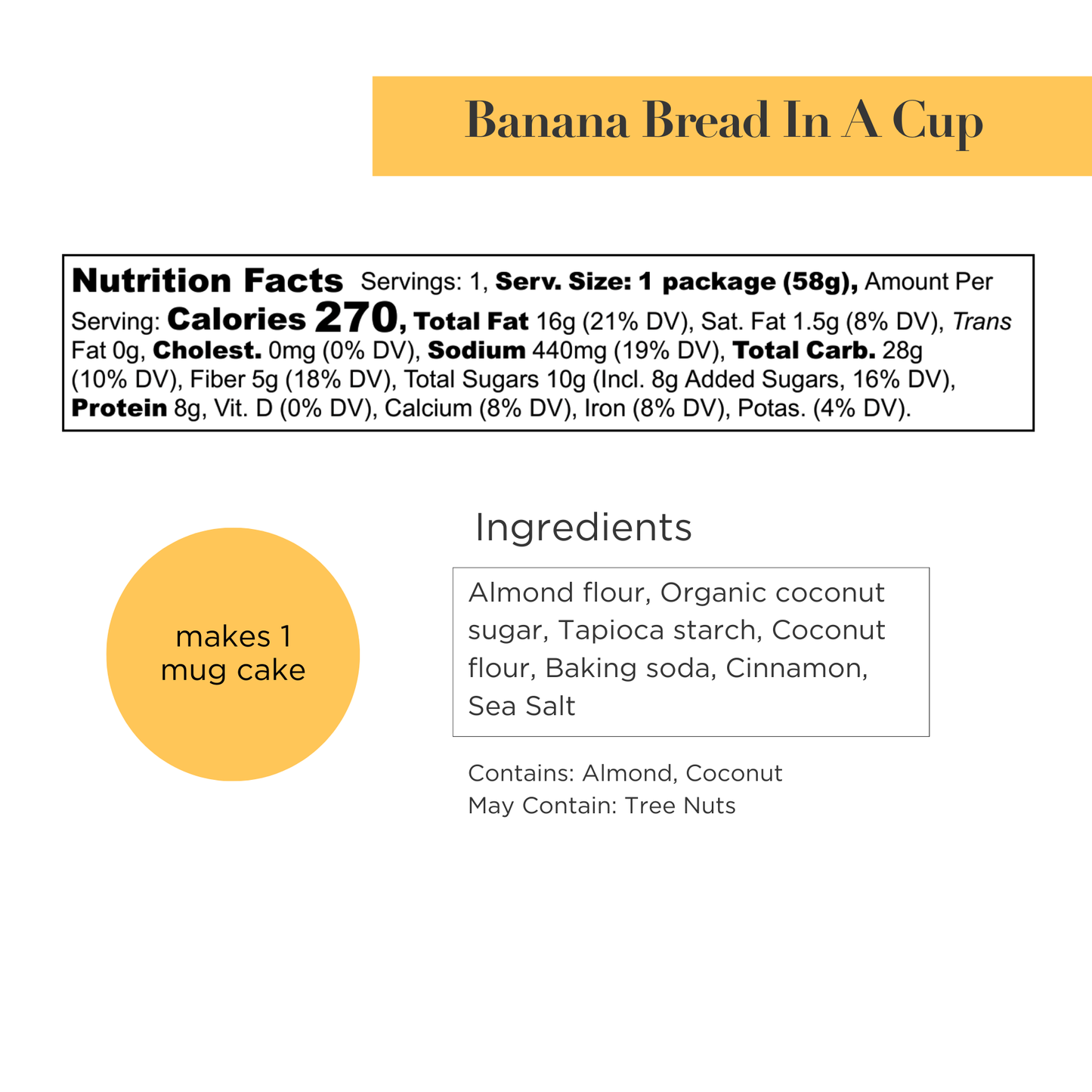 Stellar Eats Instant Treat - Banana Bread In A Cup
