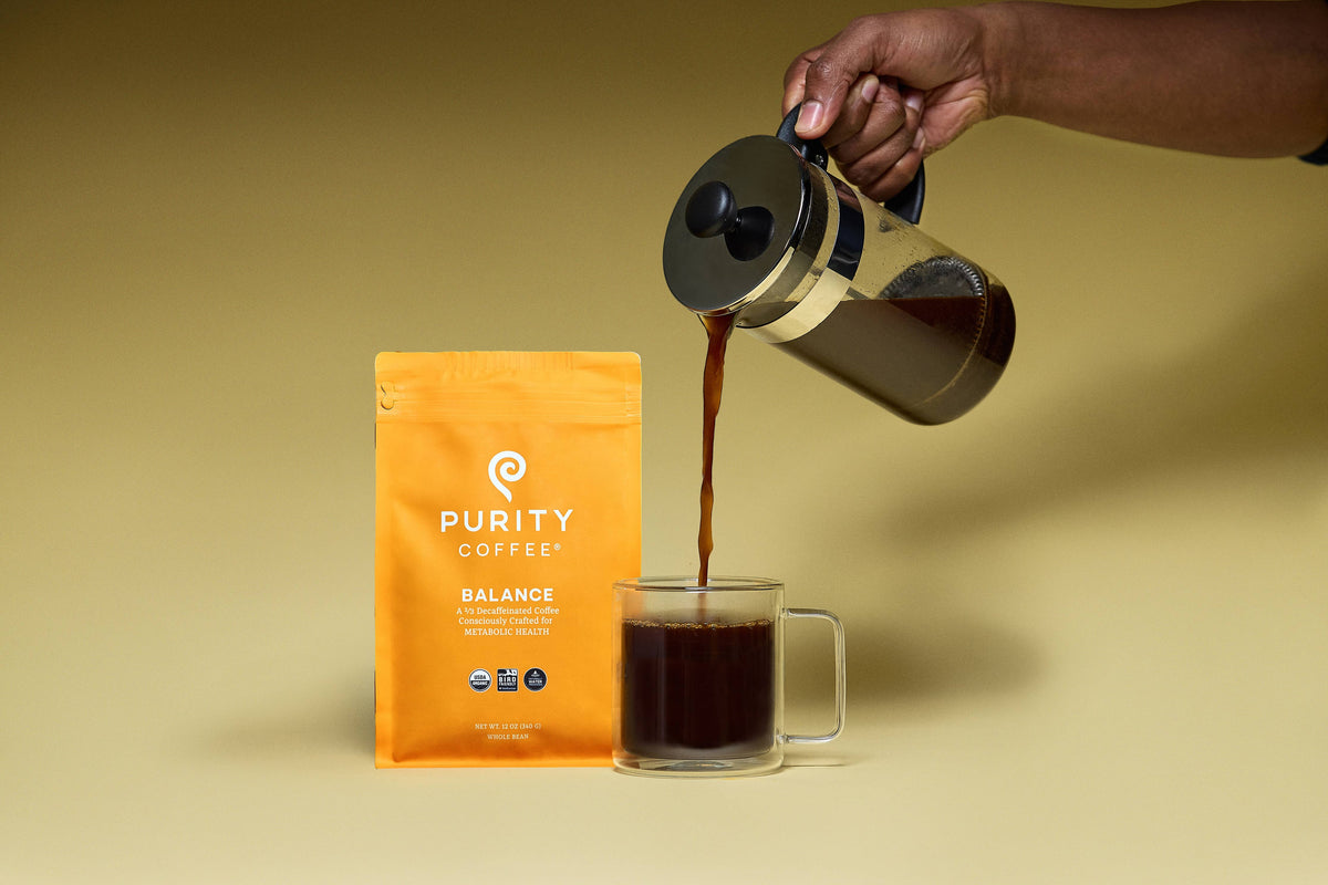 Purity Coffee - Organic Mold Free Low Caffeine Whole Bean Coffee | BALANCE