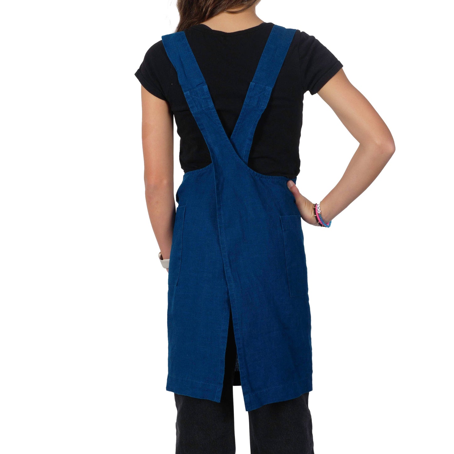 KAF Home Firenze Kids Stone Washed Linen Smock Apron