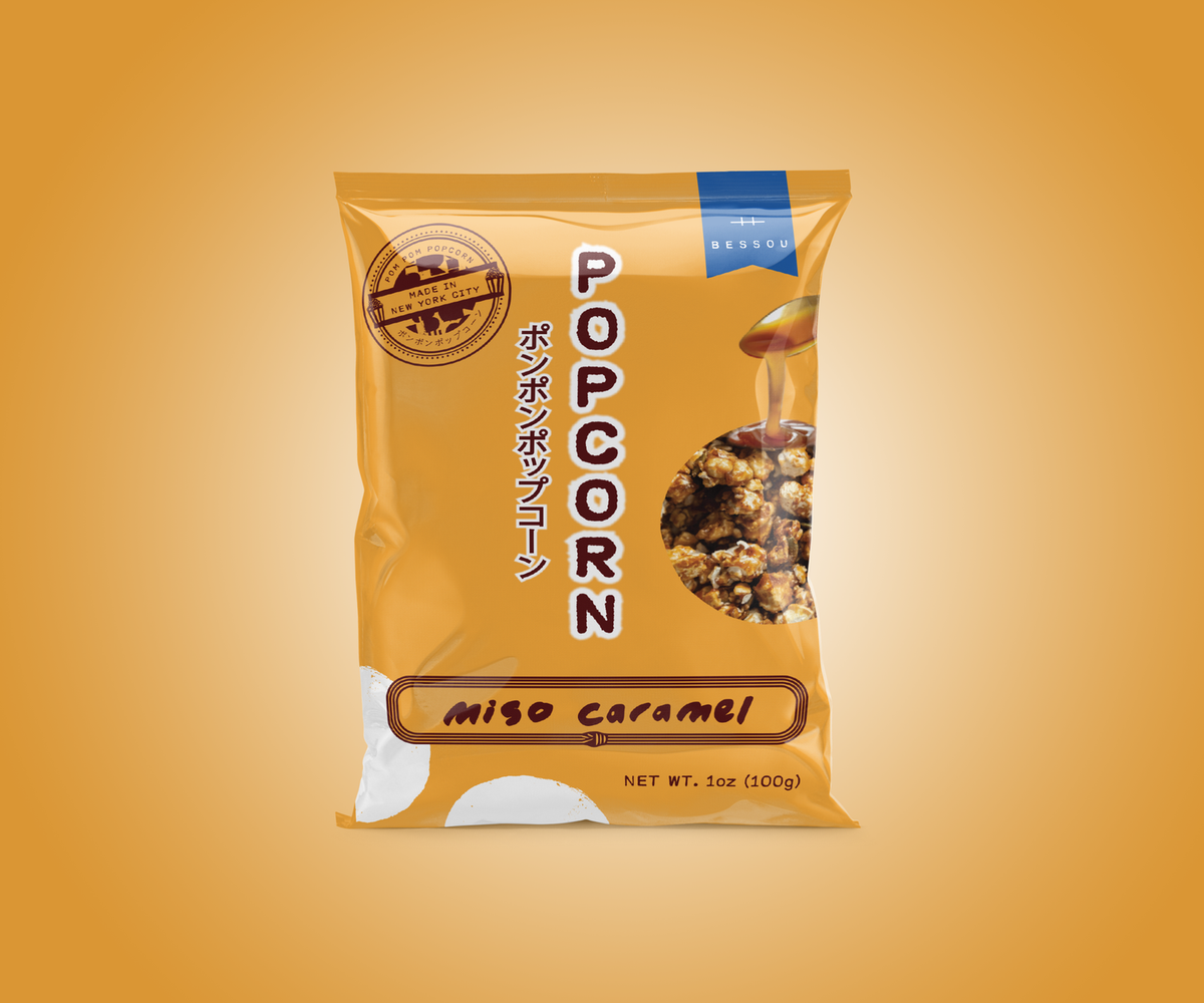 Pom Pom Popcorn by Bessou - Popcorn, Miso Caramel