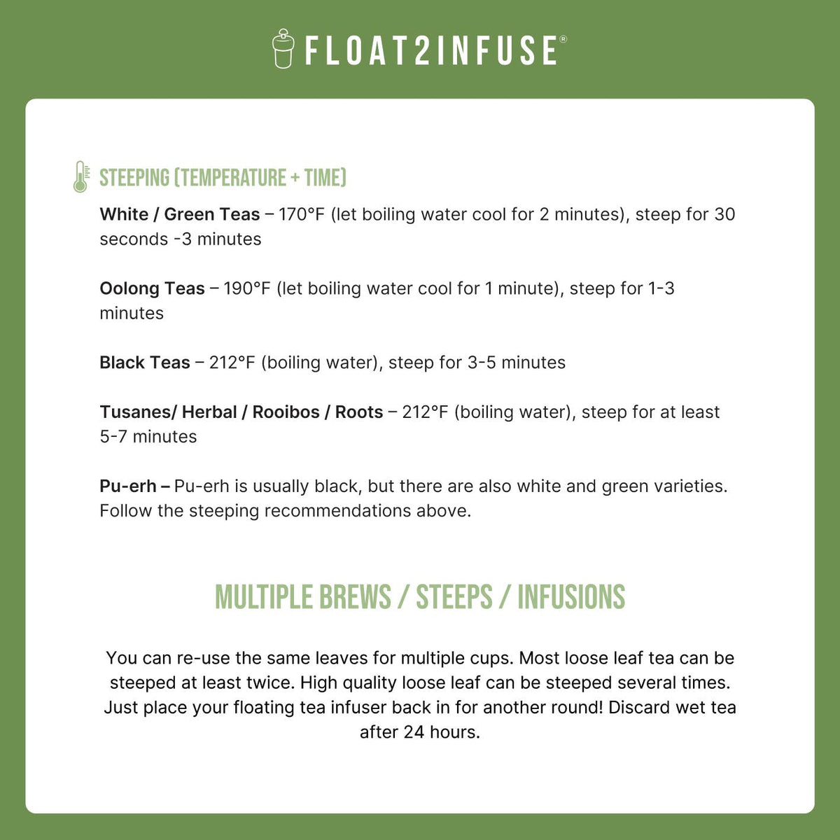 Float2infuse Tea Infuser - Hummingbird | Floating Tea Infuser | Green Base | Blue Bird