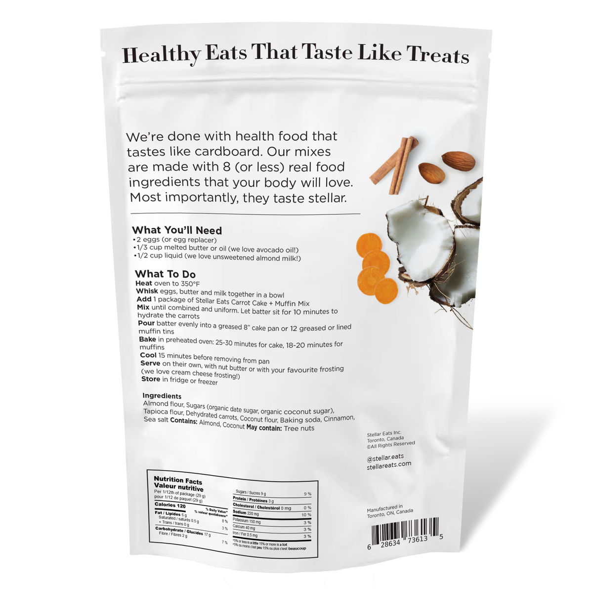 Stellar Eats Carrot Cake + Muffin Mix