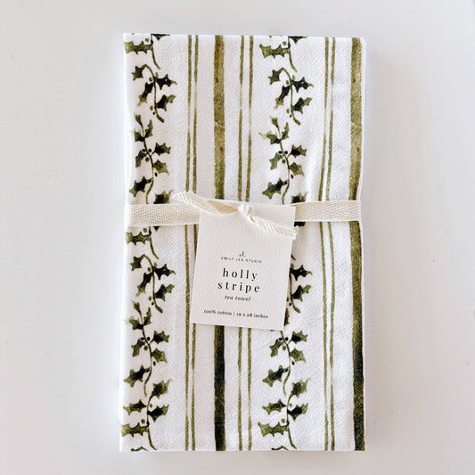 emily lex studio Holly Stripe Cotton Tea Towel