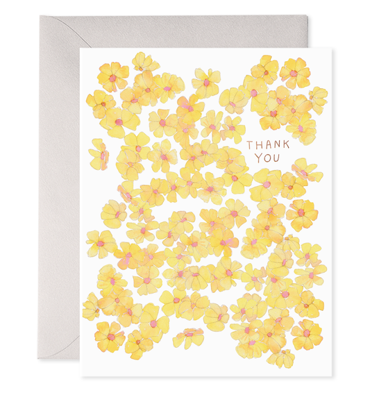 E. Frances Paper - Yellow Flowers | Thank You Greeting Card