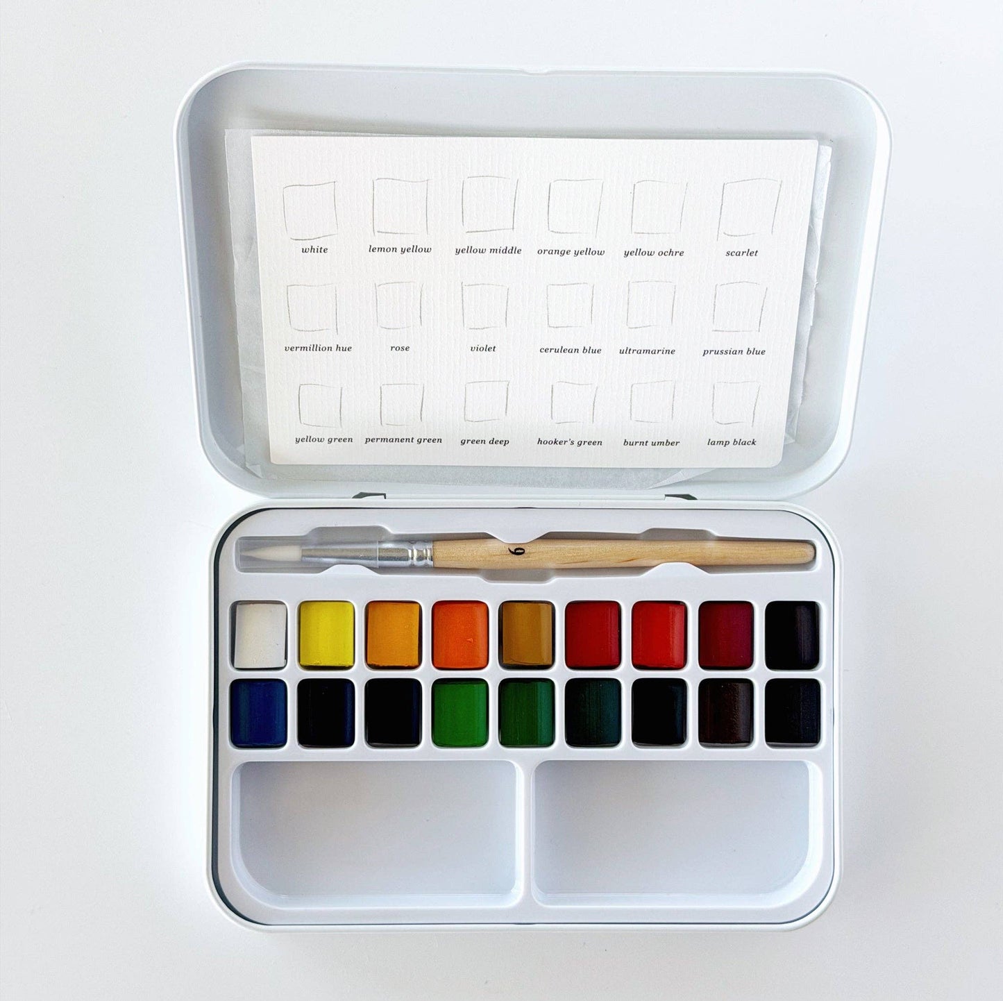emily lex studio - Watercolor paint set 18 colors with brush