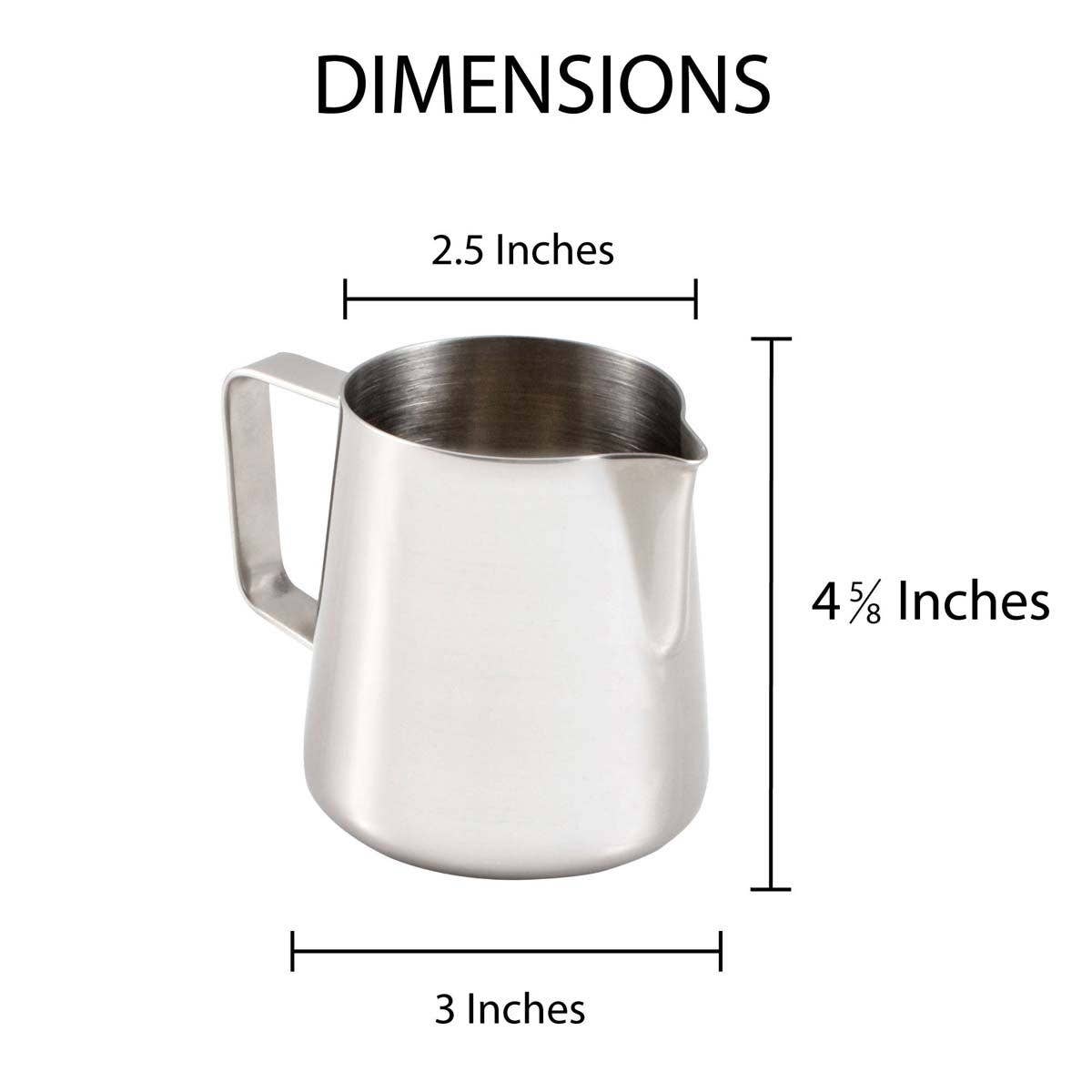 Fino Stainless Steel Frothing Pitcher, 12oz