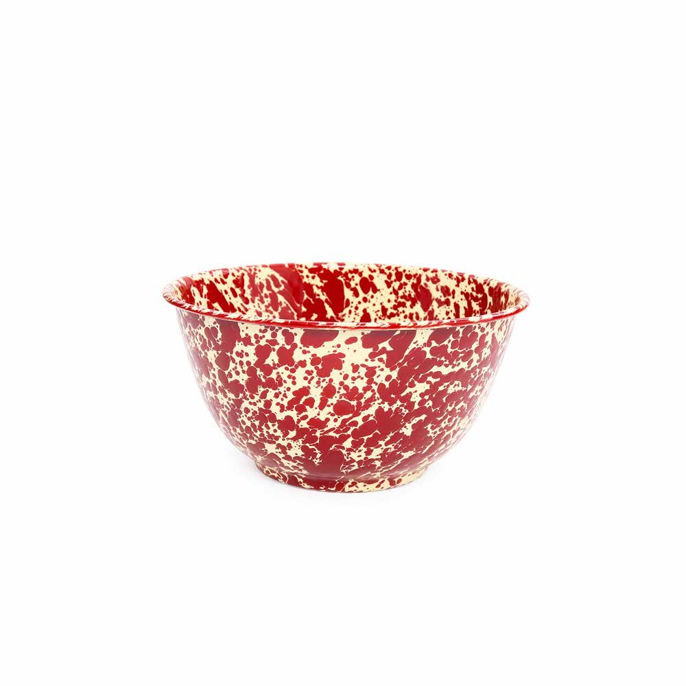 Crow Canyon Home Splatter Enamelware Large Salad Bowl