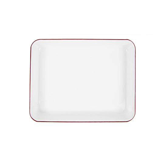 Crow Canyon Home Vintage Enamelware Small Rectangle Tray