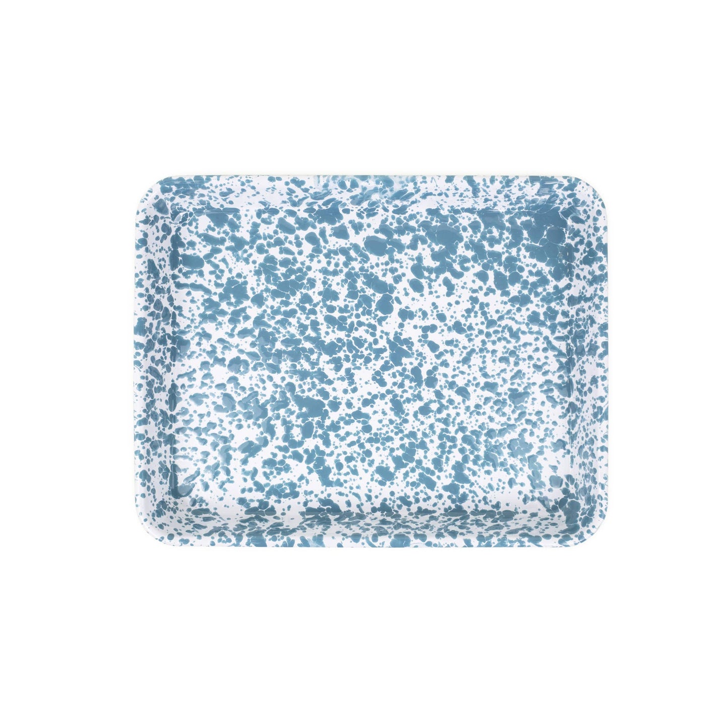Crow Canyon Home Splatter Enamelware Small Rectangular Tray