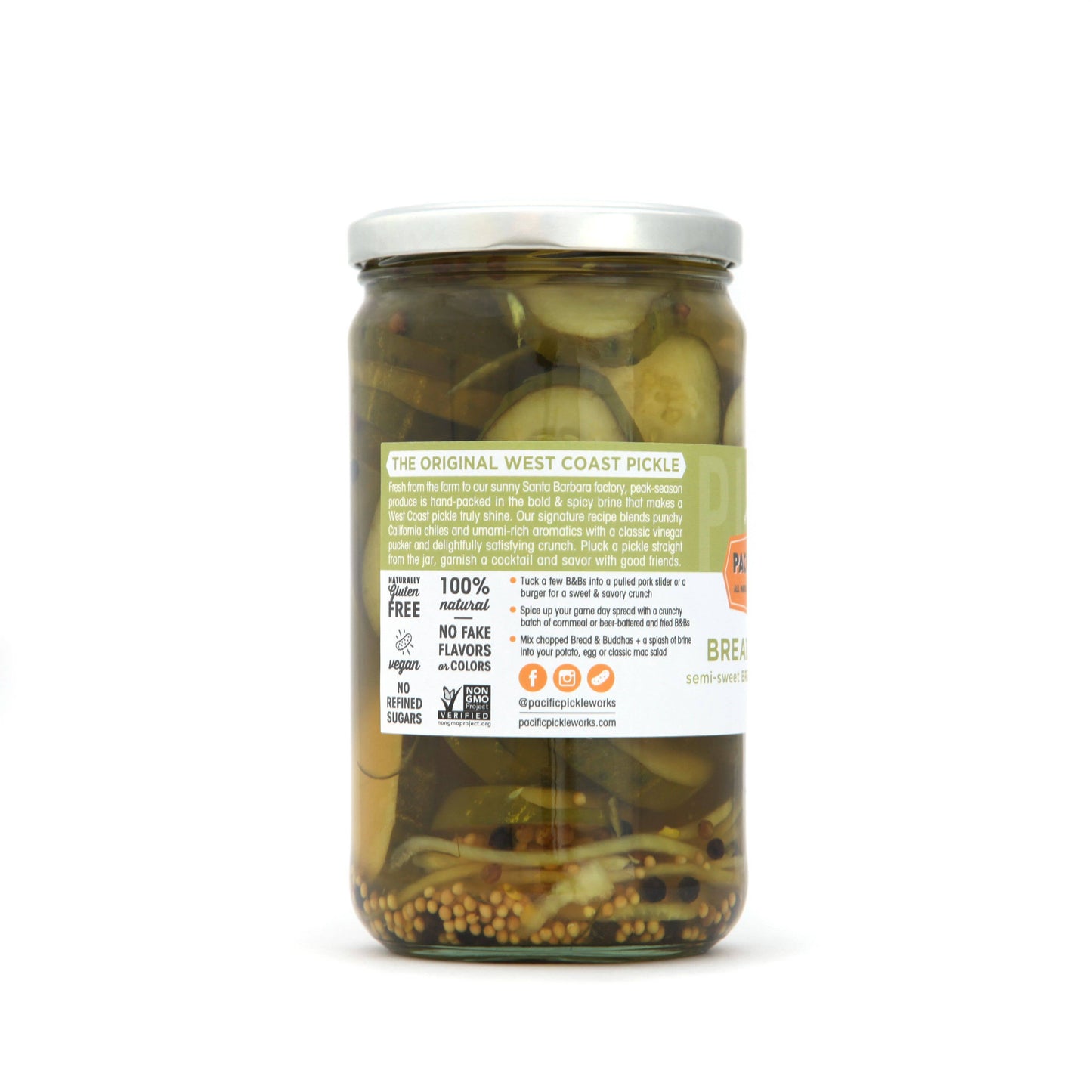 Pacific Pickle Works Bread and Buddhas Semi-Sweet Bread & Butter Style Pickles