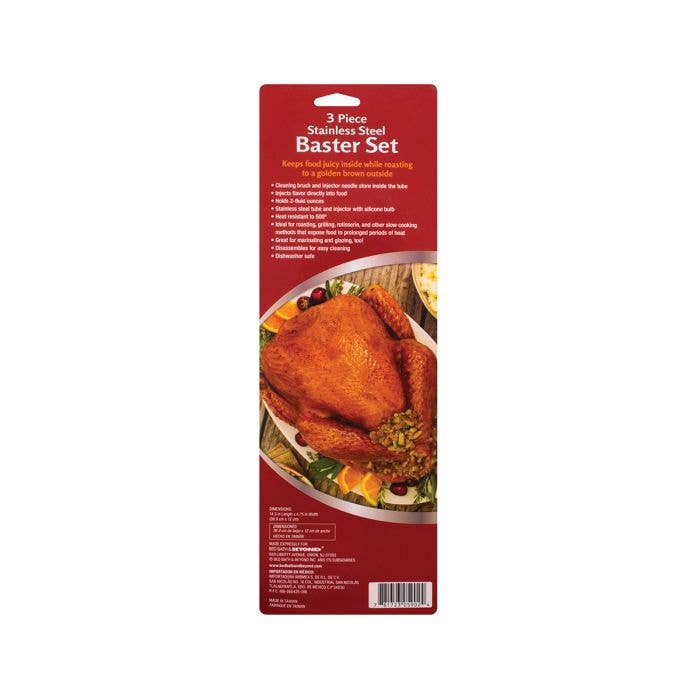 HIC - Harold Import Co. - HIC Kitchen Roasting Baster With Cleaning Brush And Needle, 2oz