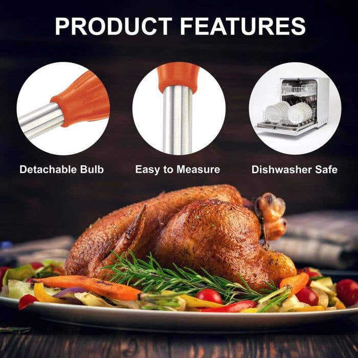 HIC - Harold Import Co. - HIC Kitchen Roasting Baster With Cleaning Brush And Needle, 2oz