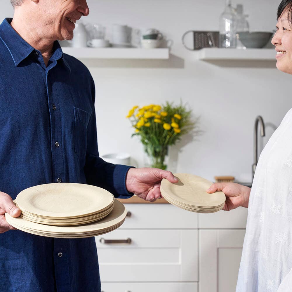 bambu® Disposable Bamboo Round Plates, 9"