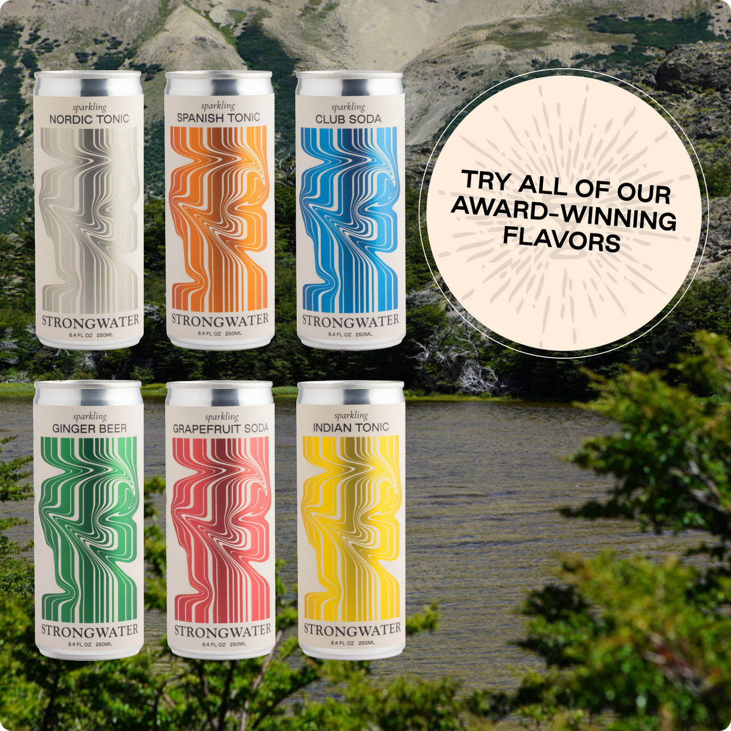 Strongwater Grapefruit Soda, 4 Pack