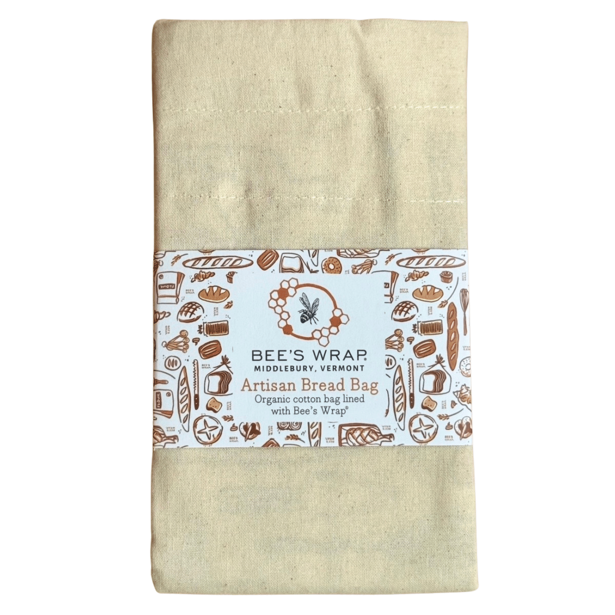 Bee's Wrap Reusable Beeswax Lined Artisan Bread Bag - Natural