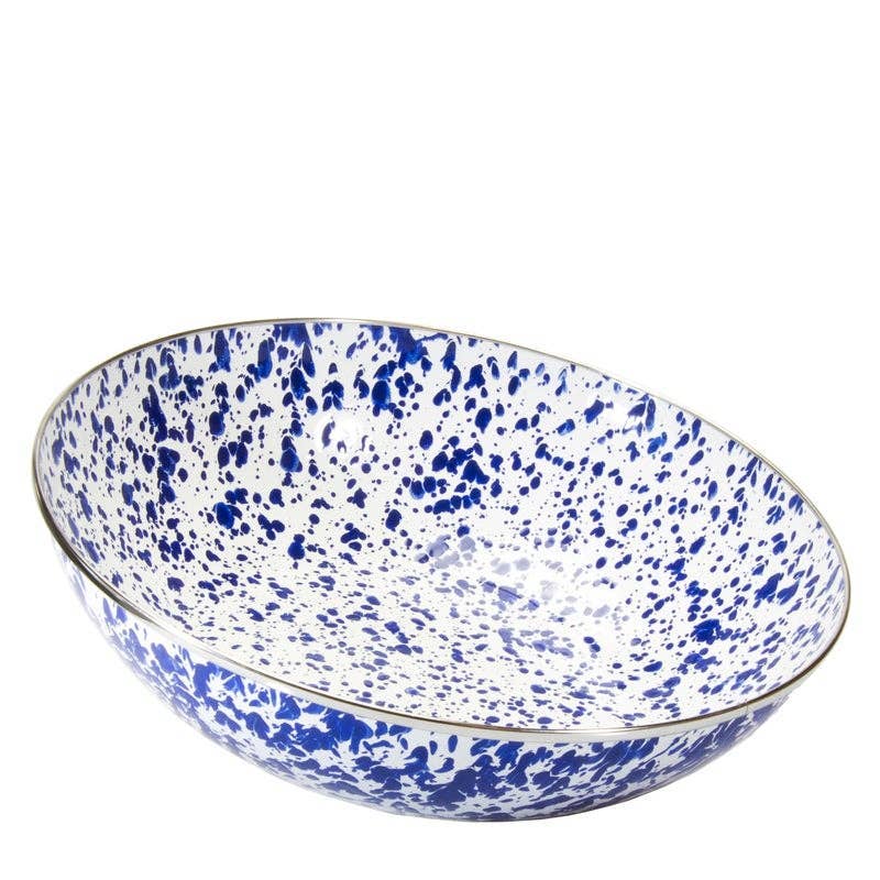 Crow Canyon Home - Golden Rabbit Enamelware Swirl Catering Bowl