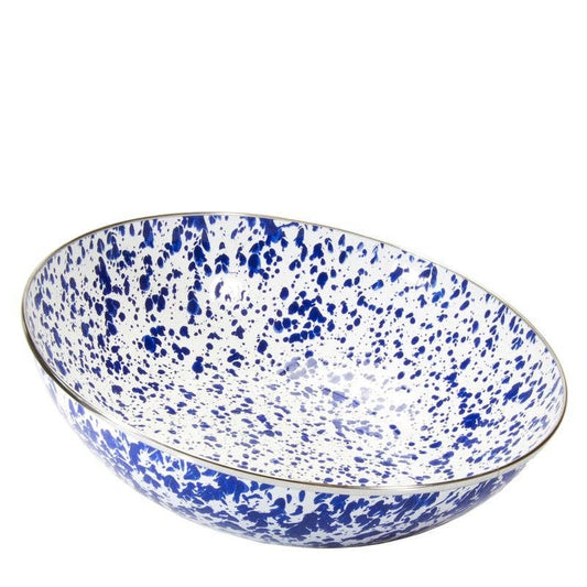 Crow Canyon Home Golden Rabbit Enamelware Swirl Catering Bowl
