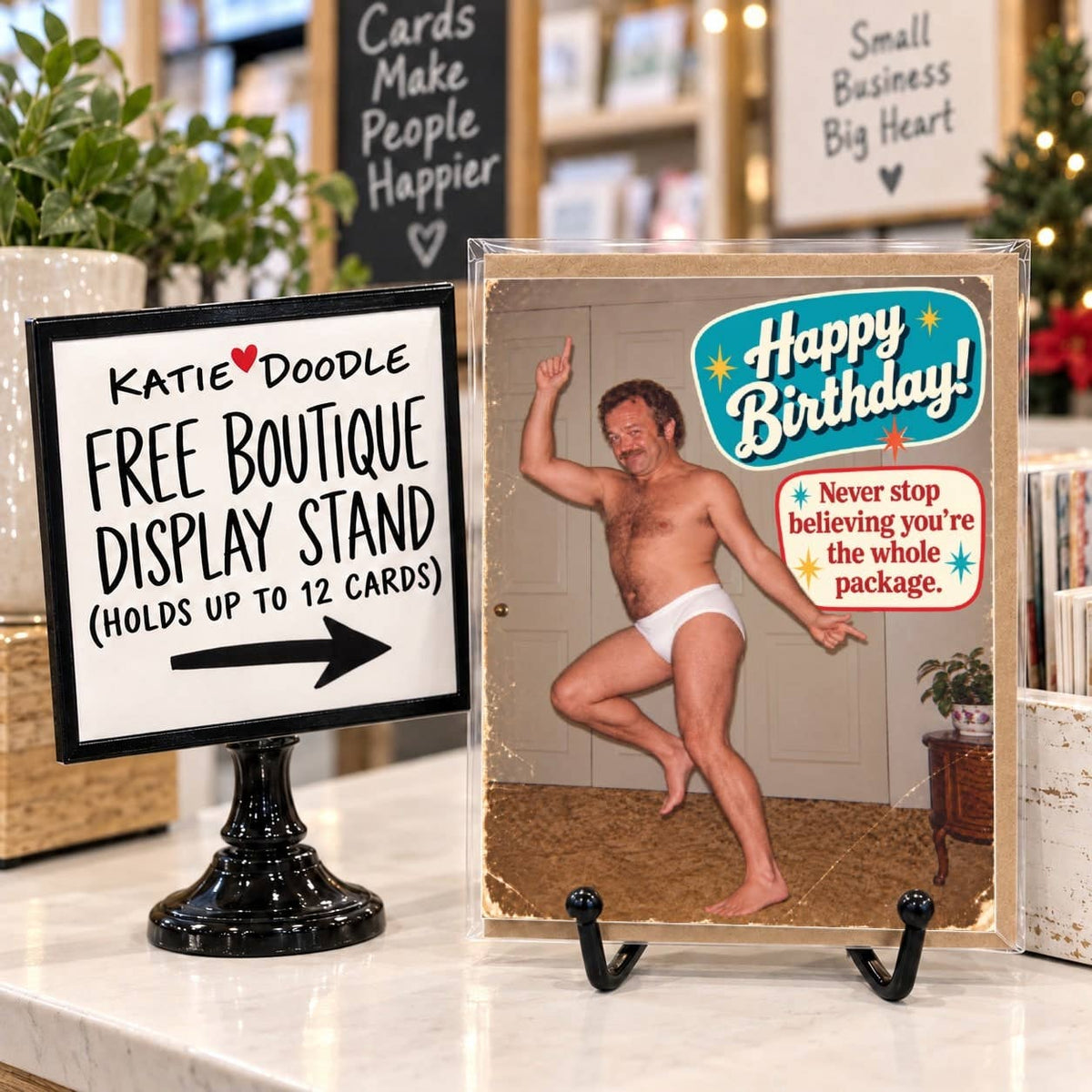 Katie Doodle | Boutique Greeting Cards & Birthday Gifts - Funny Cards Birthday, Greeting Cards Funny - "Whole Package"