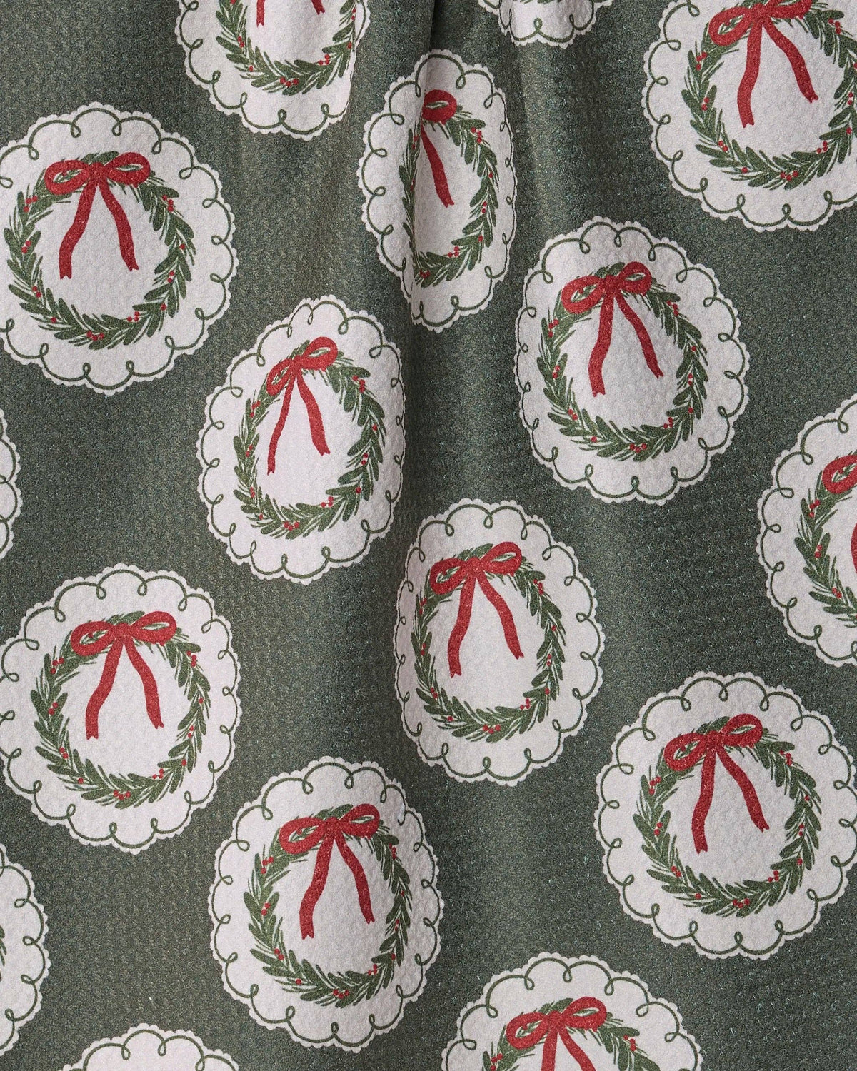 Geometry - Merry Wreaths Tea Towel