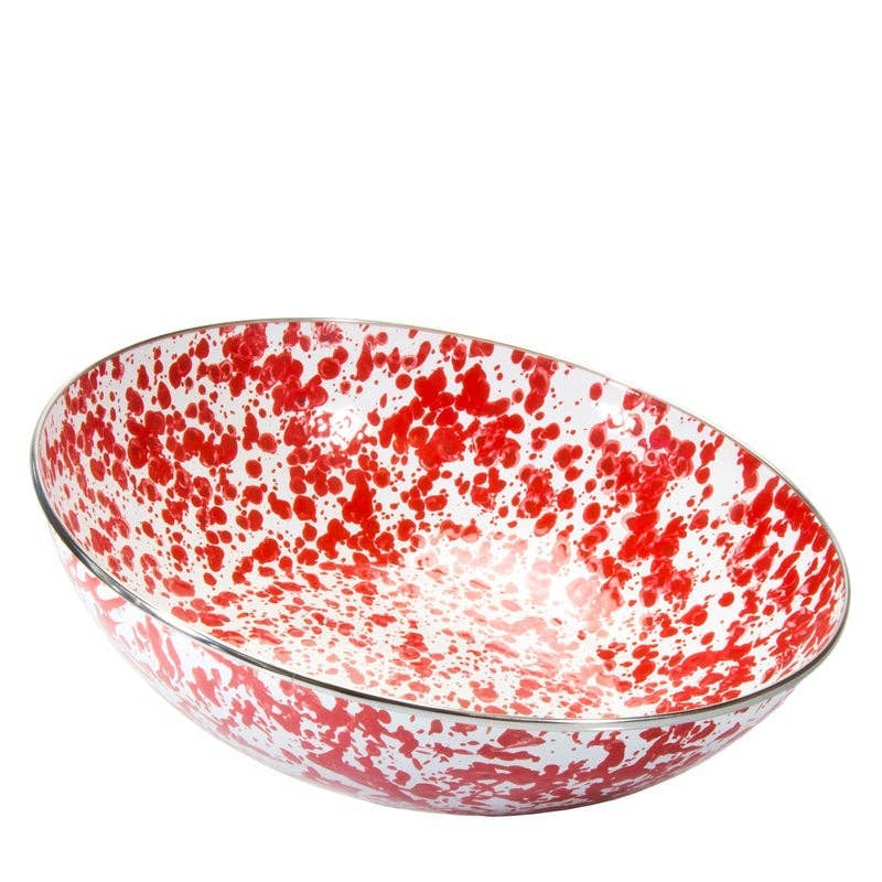 Crow Canyon Home - Golden Rabbit Enamelware Swirl Catering Bowl