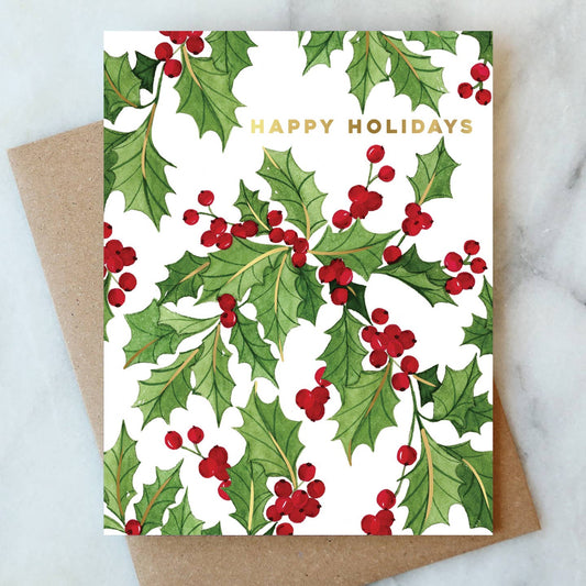 Abigail Jayne Design Vines of Holly Christmas Holiday Card