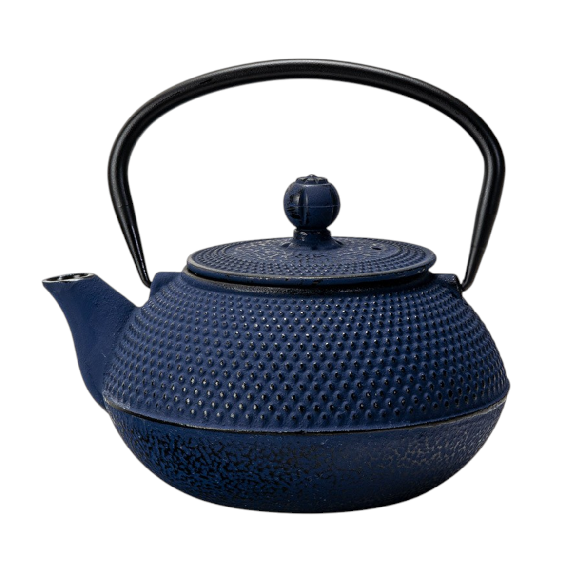 Urban Tokyo Navy Blue Hobnail Design Cast Iron Tea Pot, 27oz