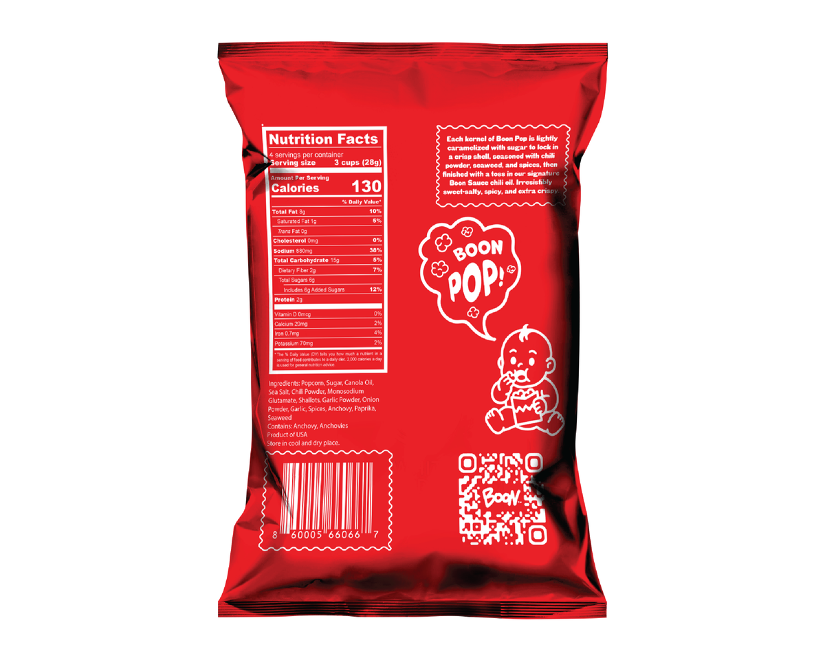 Boon BooN Pop Spicy Chili Oil Popcorn, 4oz