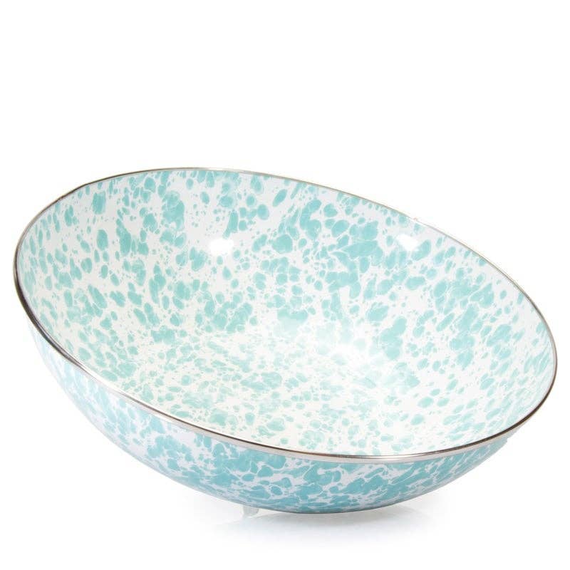 Crow Canyon Home - Golden Rabbit Enamelware Swirl Catering Bowl