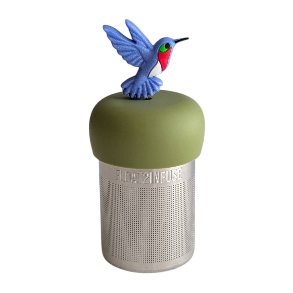 Float2infuse Tea Infuser - Hummingbird | Floating Tea Infuser | Green Base | Blue Bird